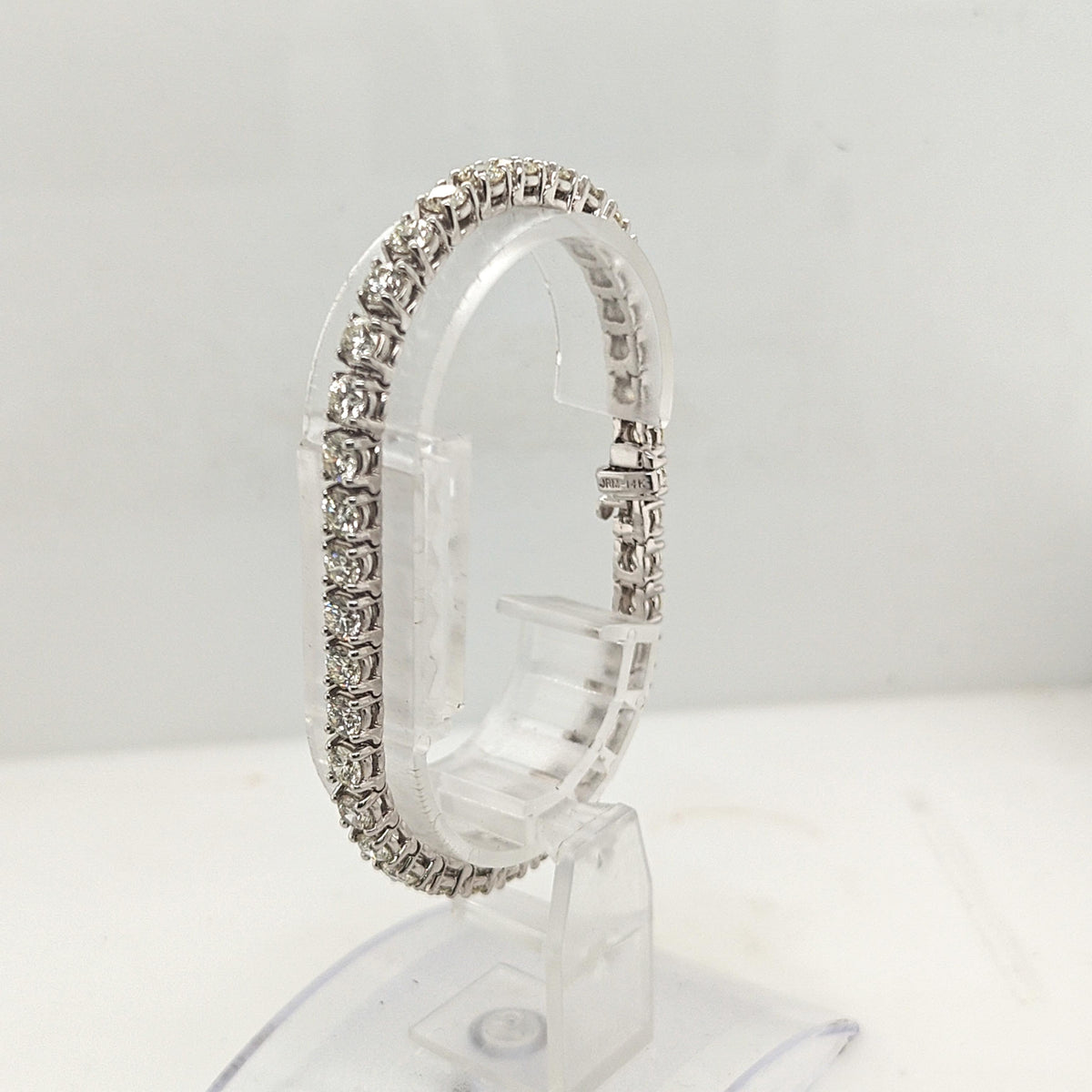 DIAMOND TENNIS BRACELET 10.18CTW WHITE GOLD