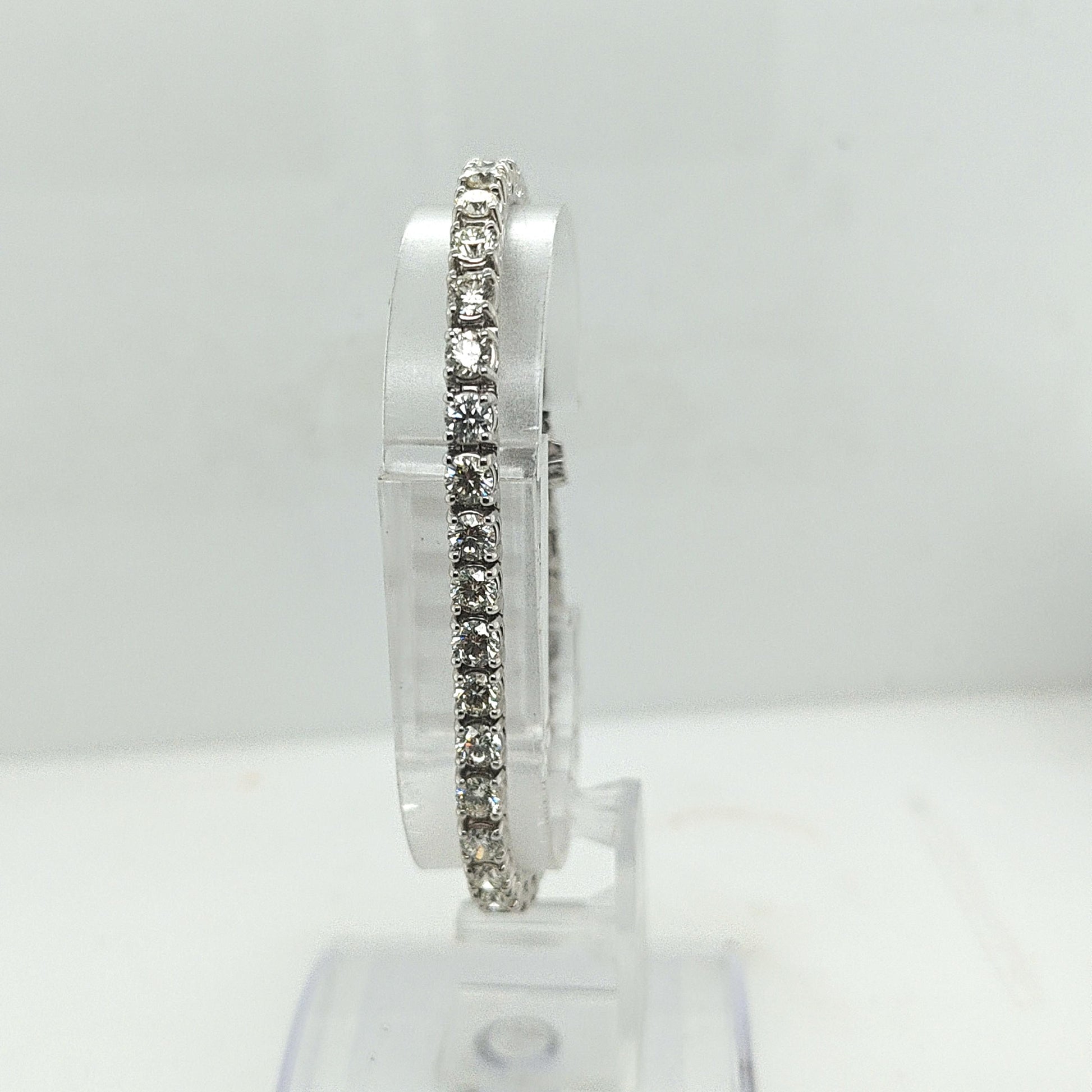DIAMOND TENNIS BRACELET 10.18CTW WHITE GOLD