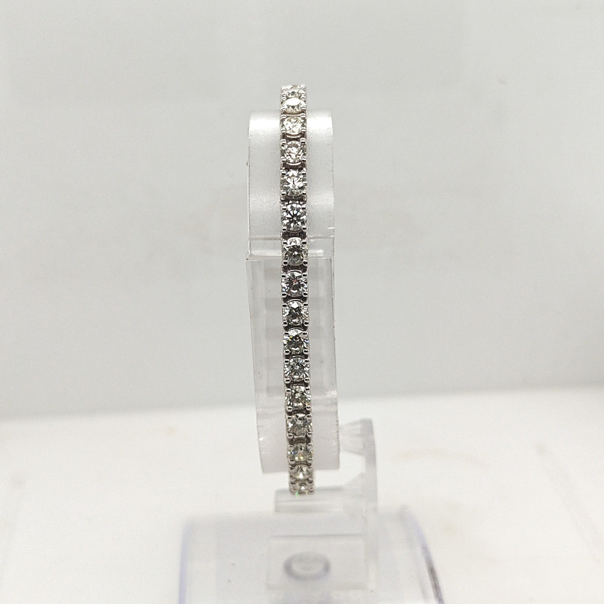 DIAMOND TENNIS BRACELET 10.38CTW WHITE GOLD