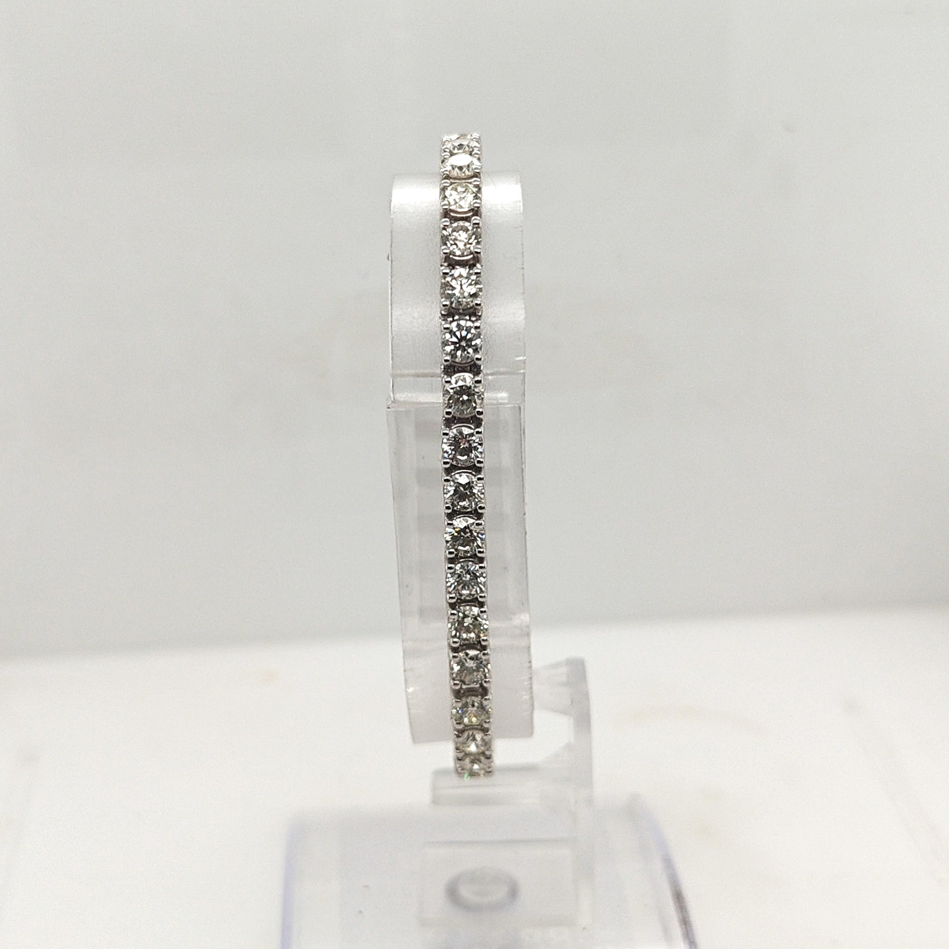 DIAMOND TENNIS BRACELET 10.38CTW WHITE GOLD