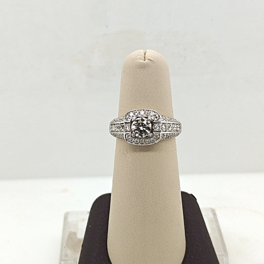DIAMOND ENGAGEMENT RING 1.65CTW WHITE GOLD