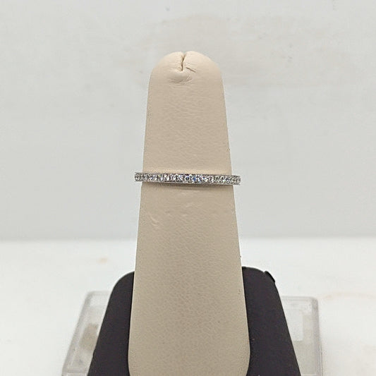 THIN DIAMOND ETERNITY BAND RING 0.25CTW WHITE GOLD