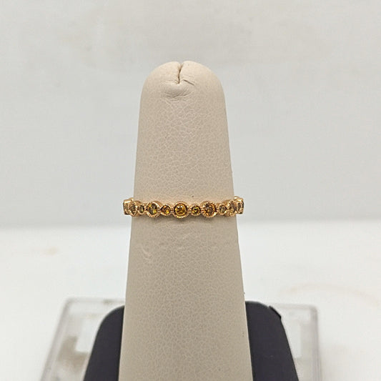 THIN YELLOW DIAMOND ETERNITY BAND RING 0.25CTW YELLOW GOLD