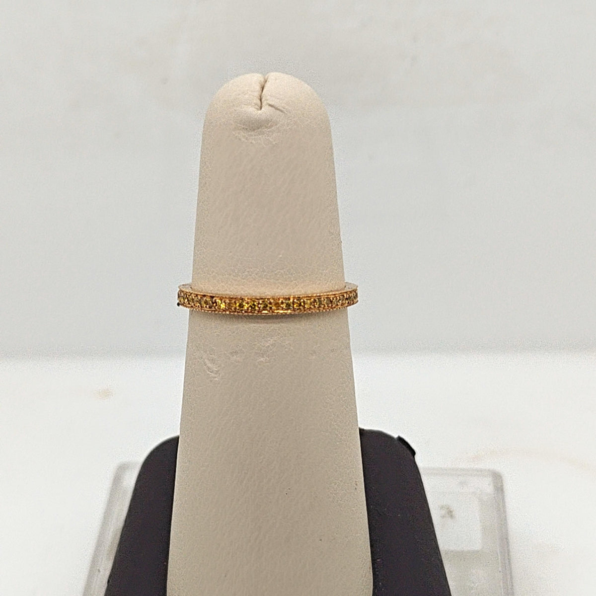 THIN YELLOW DIAMOND ETERNITY BAND RING 0.51CTW YELLOW GOLD
