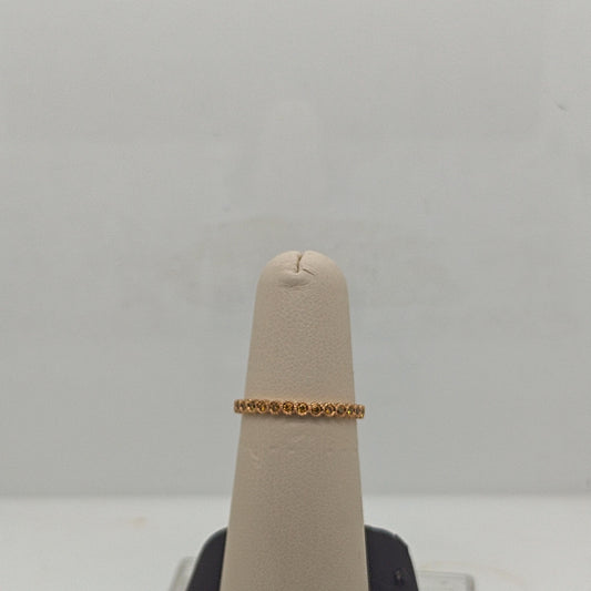 DIAMOND ETERNITY BAND RING YELLOW DIAMONDS ROSE GOLD