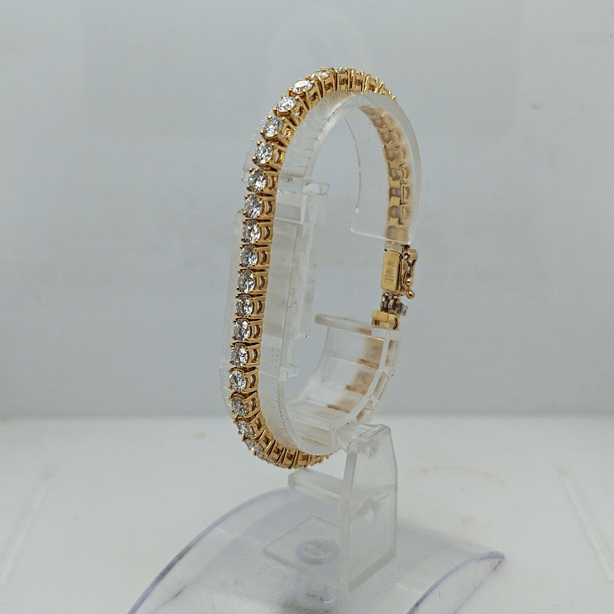 DIAMOND TENNIS BRACELET 6.75CTW YELLOW GOLD