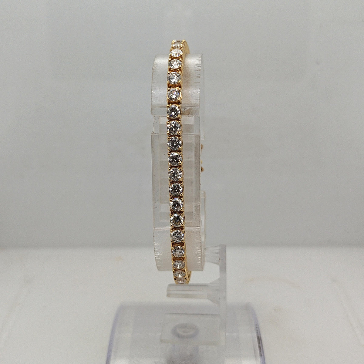 DIAMOND TENNIS BRACELET 6.75CTW YELLOW GOLD