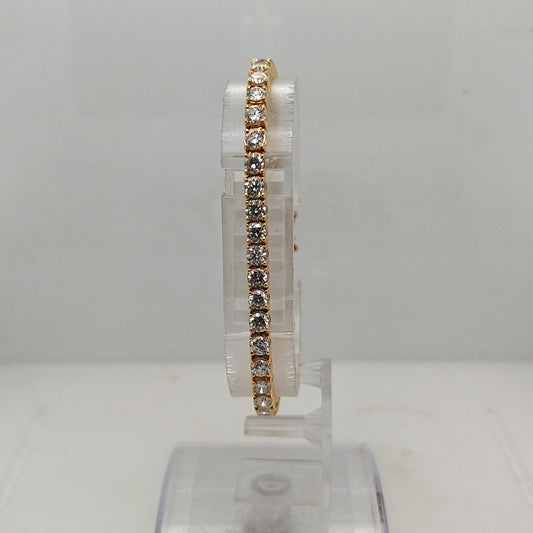 DIAMOND TENNIS BRACELET 6.75CTW YELLOW GOLD