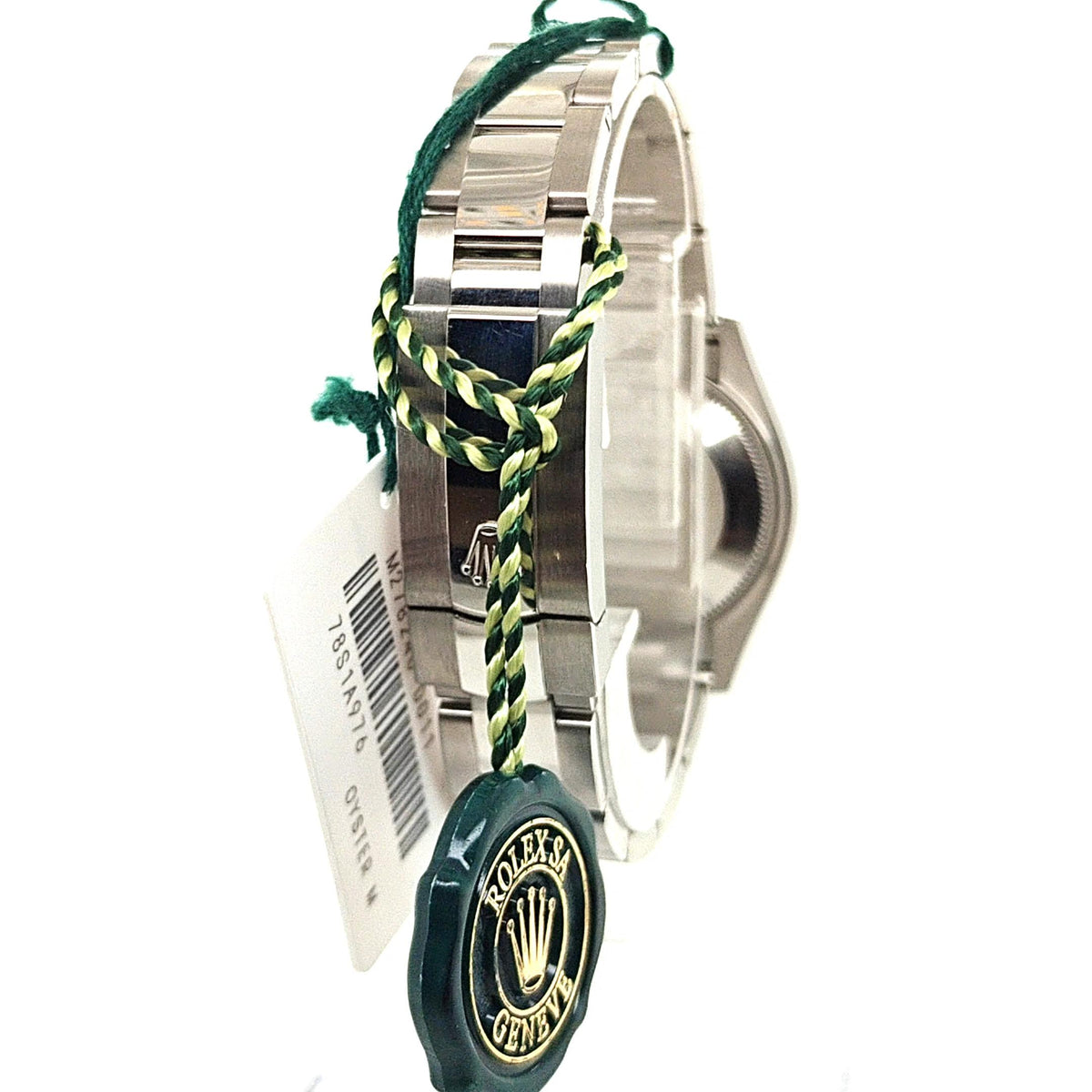 ROLEX MID SIZE OYSTER STEEL GREEN DIAL DATEJUST 31MM
