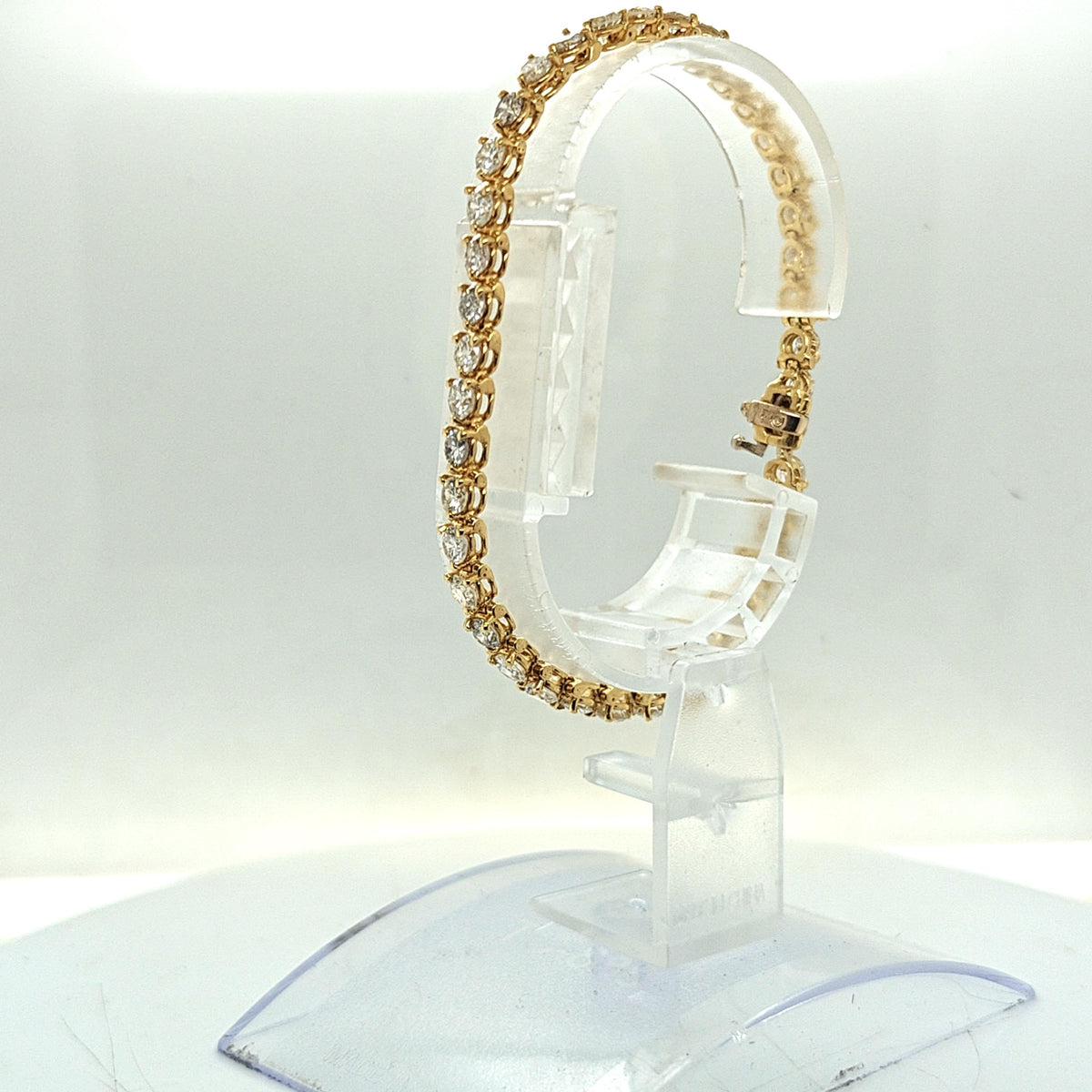 DIAMOND TENNIS BRACELET 6.55CTW YELLOW GOLD