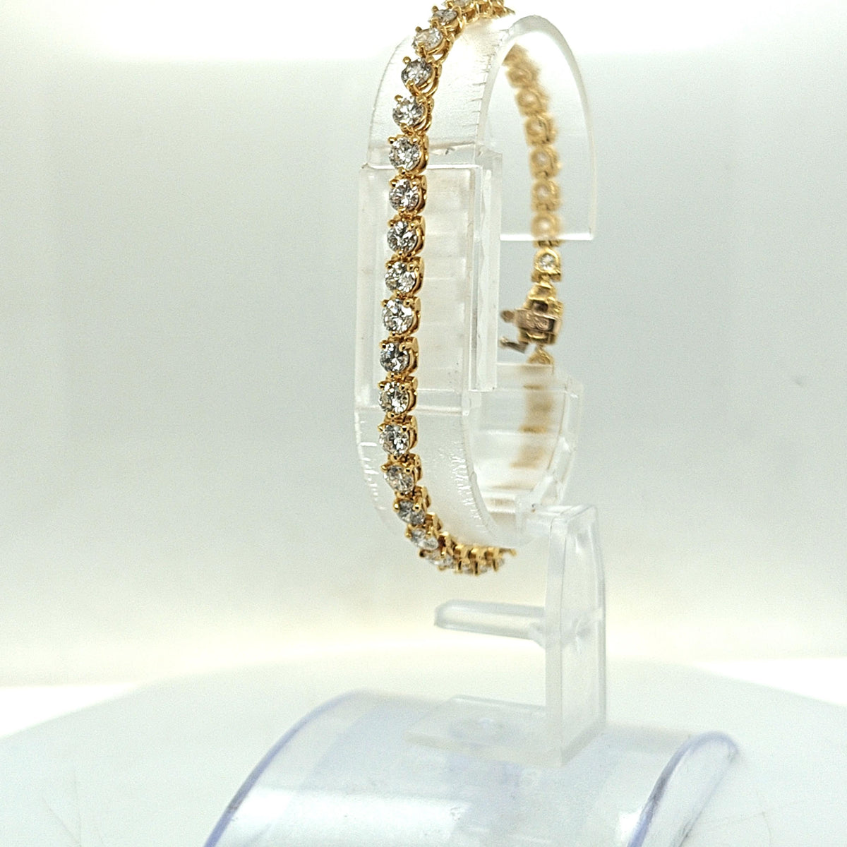 DIAMOND TENNIS BRACELET 6.55CTW YELLOW GOLD