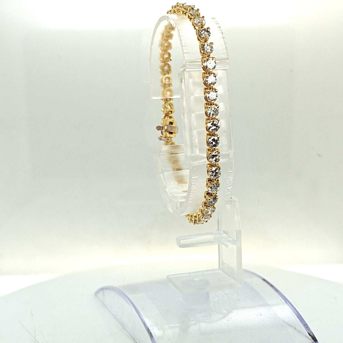 DIAMOND TENNIS BRACELET 6.55CTW YELLOW GOLD