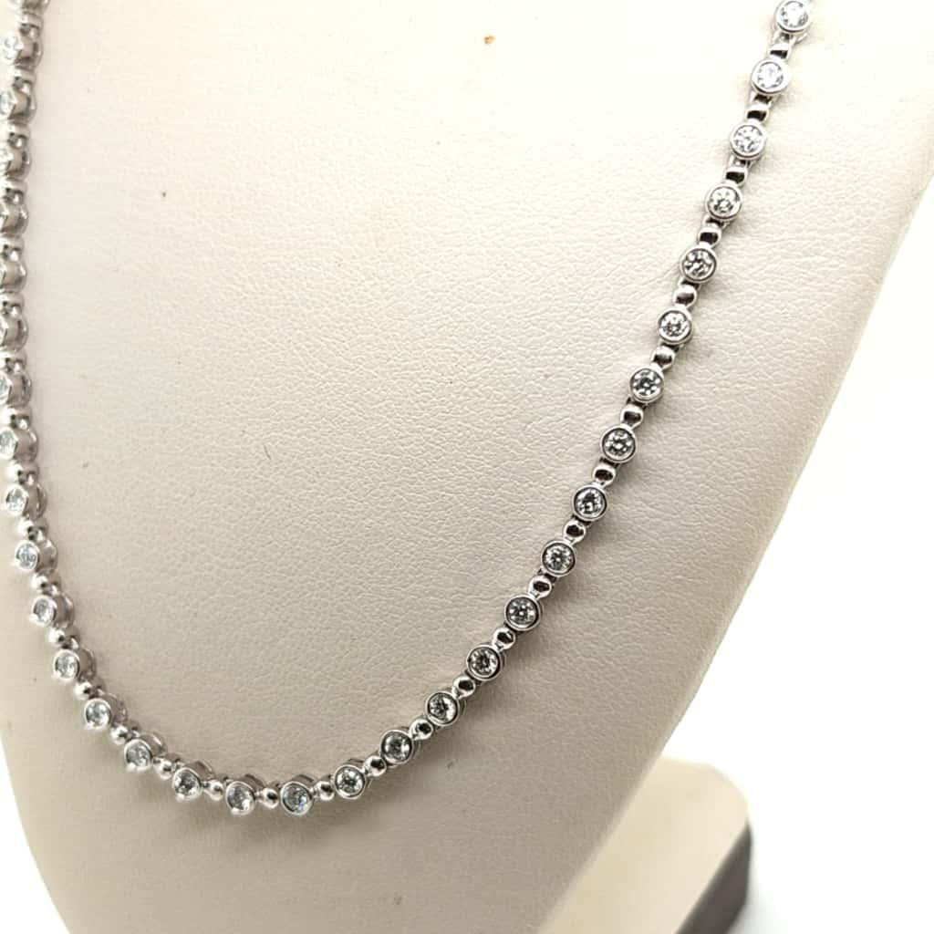 DIAMOND BY THE INCH TENNIS NECKLACE 2.4CTW WHITE GOLD