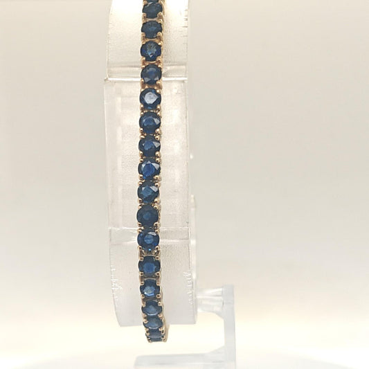 SAPPHIRE TENNIS BRACELET YELLOW GOLD