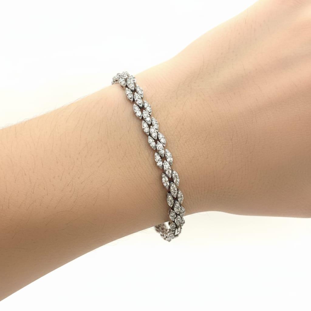 DIAMOND BRACELET 3.06CTW WHITE GOLD