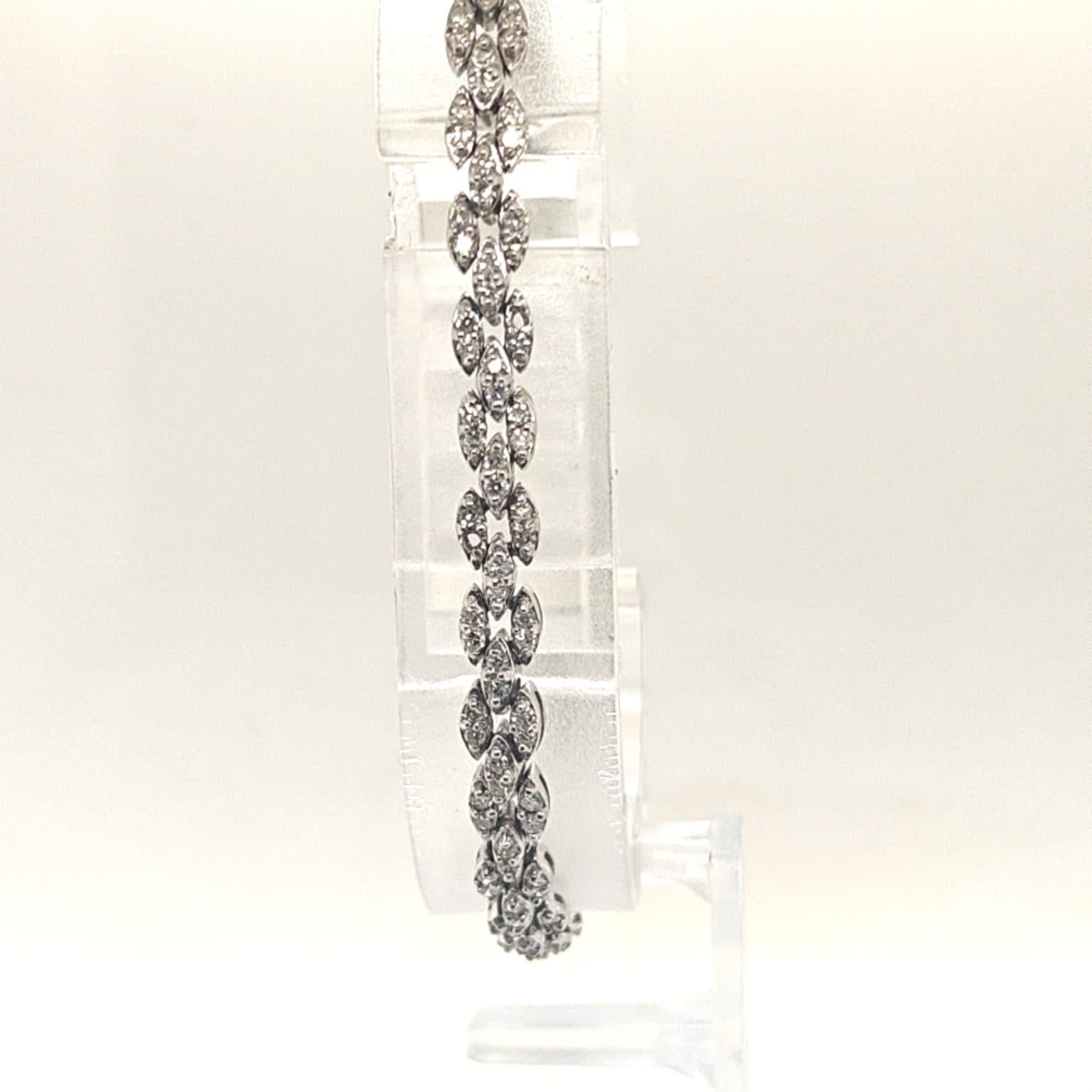 DIAMOND BRACELET 3.06CTW WHITE GOLD