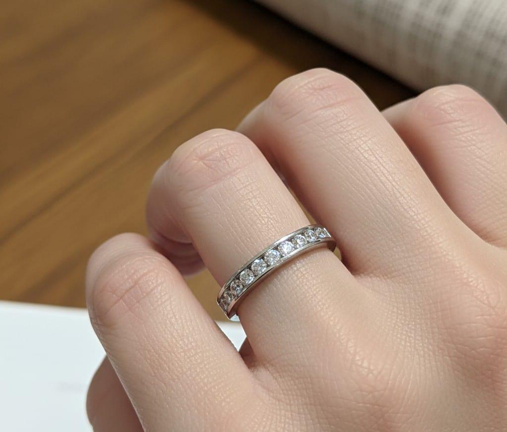 DIAMOND ETERNITY BAND RING 1.26CTW WHITE GOLD