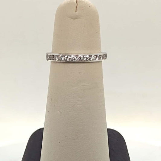 DIAMOND ETERNITY BAND RING 0.84CTW WHITE GOLD