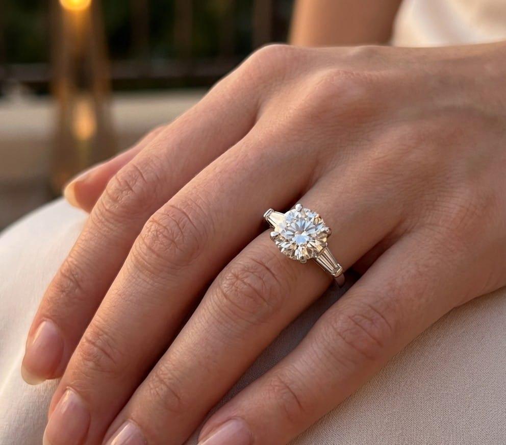 DIAMOND ENGAGEMENT RING ROUND 2.53CT PLATINUM