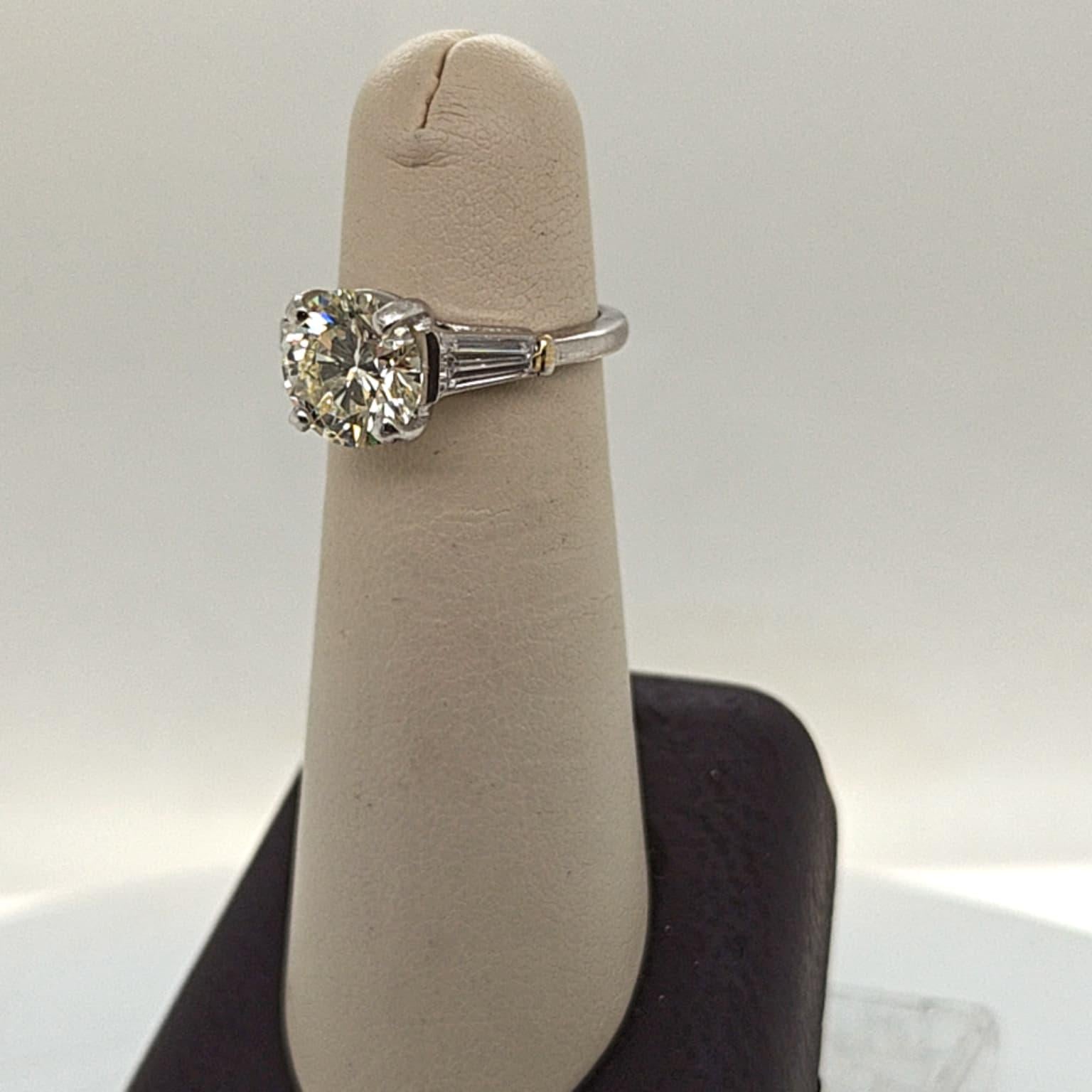 DIAMOND ENGAGEMENT RING ROUND 2.53CT PLATINUM