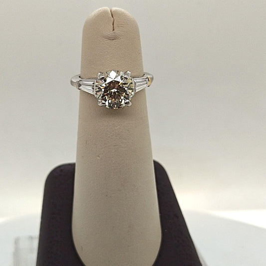 DIAMOND ENGAGEMENT RING ROUND 2.53CT PLATINUM
