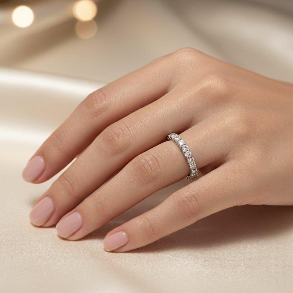 DIAMOND ETERNITY BAND RING 2.02CTW WHITE GOLD