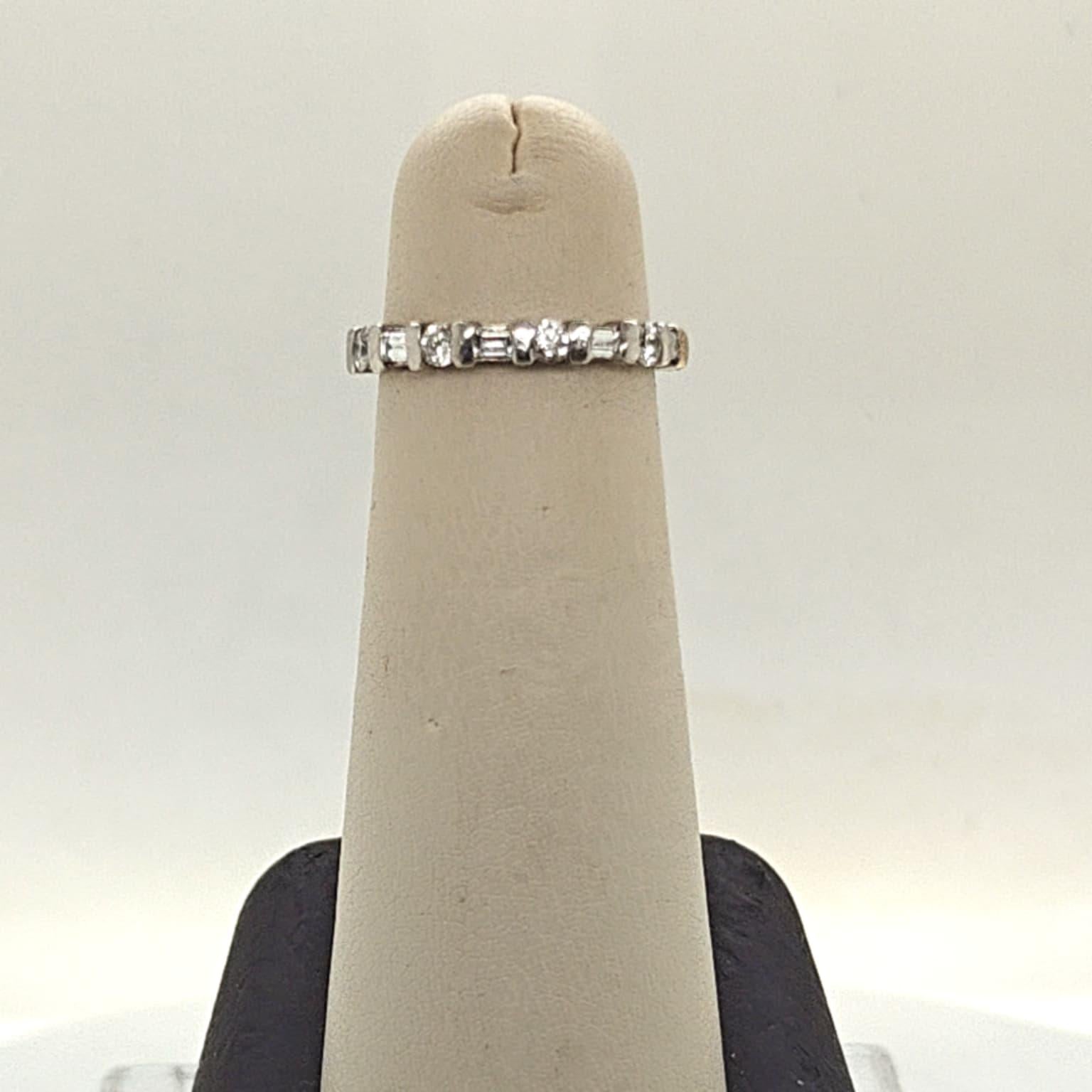 DIAMOND HALF ETERNITY BAND 0.55CTW PLATINUM