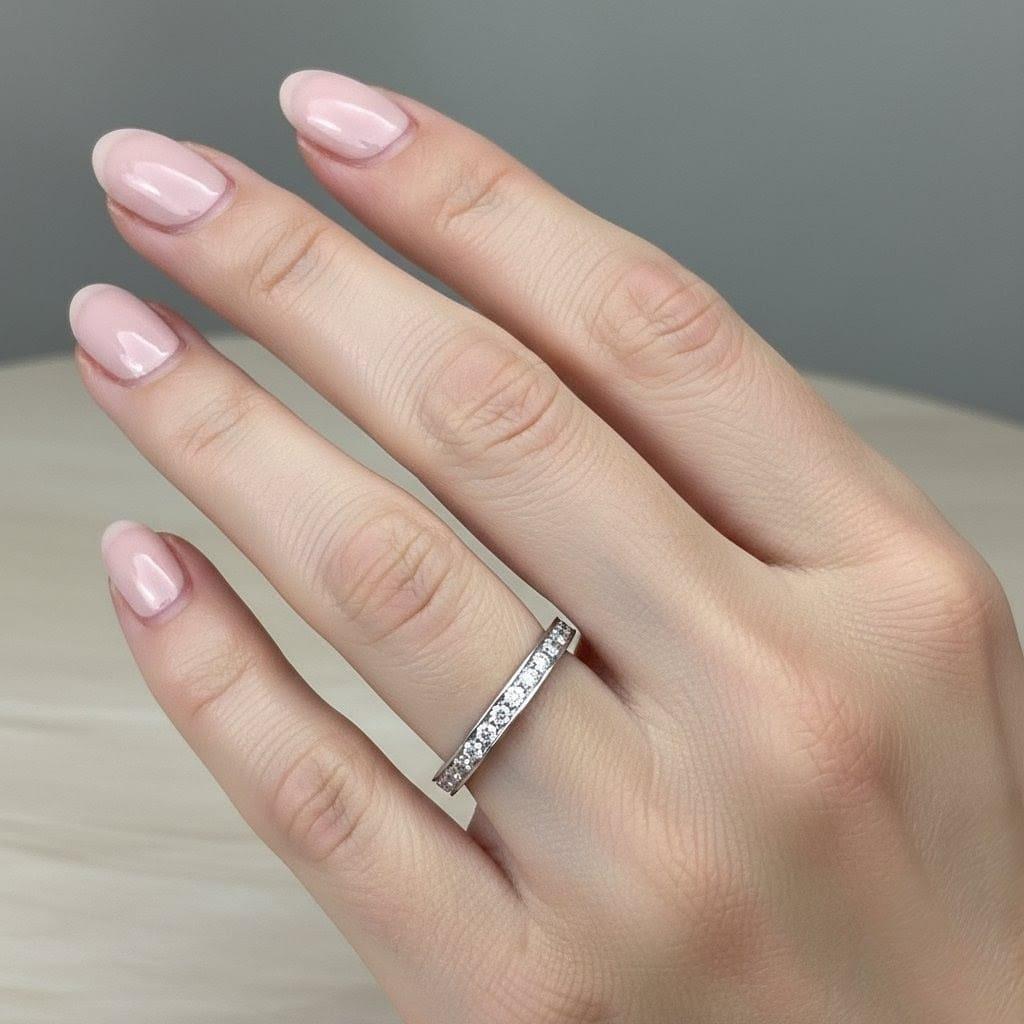DIAMOND ETERNITY BAND RING 1.07CTW WHITE GOLD