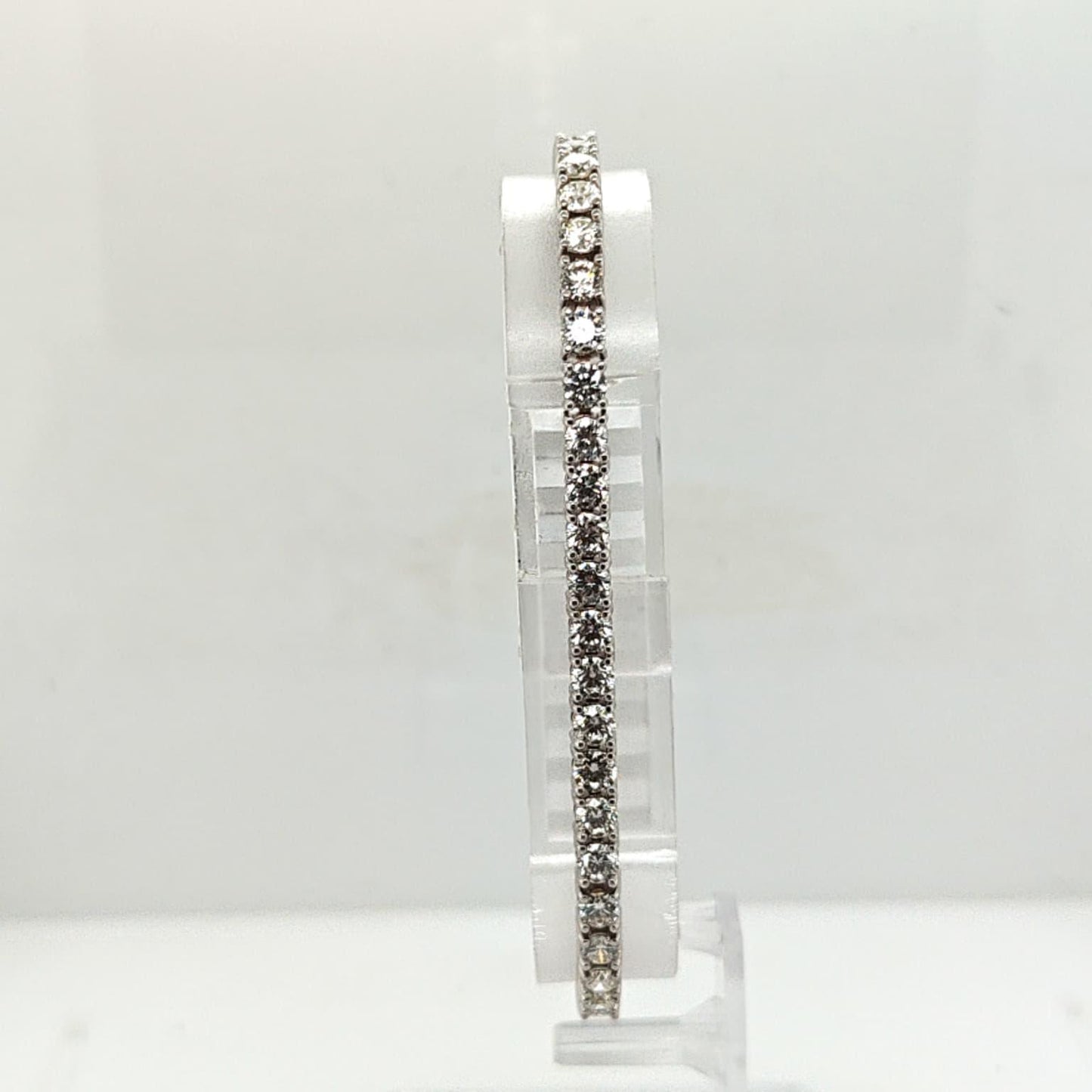 DIAMOND TENNIS BRACELET 9.72CTW WHITE GOLD
