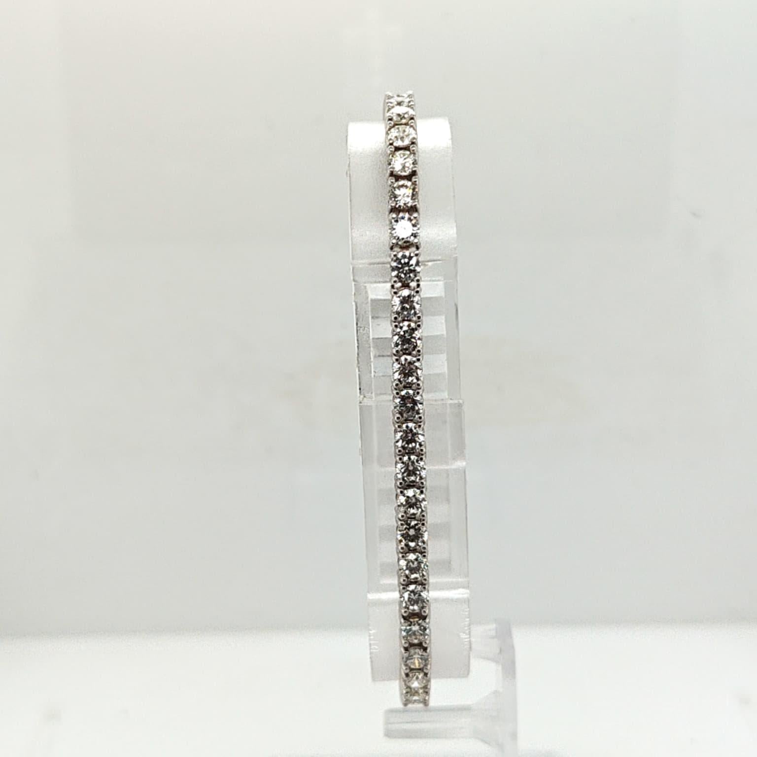 DIAMOND TENNIS BRACELET 9.72CTW WHITE GOLD