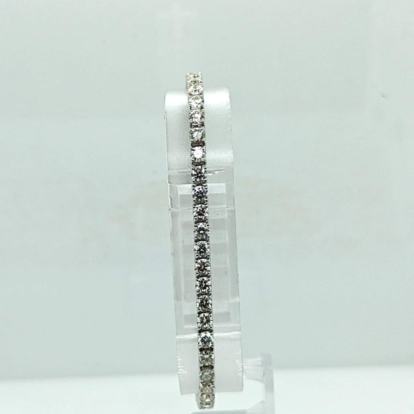 DIAMOND TENNIS BRACELET 7.01CTW WHITE GOLD