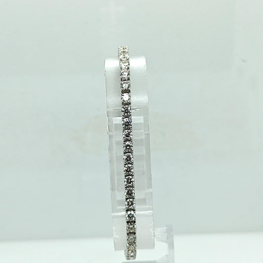 DIAMOND TENNIS BRACELET 7.01CTW WHITE GOLD