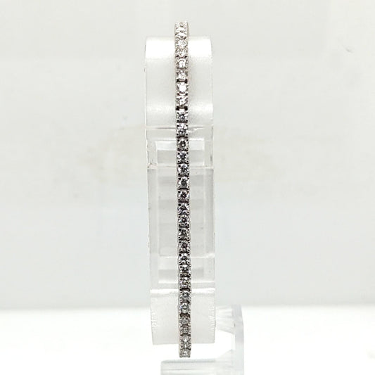 DIAMOND TENNIS BRACELET 3.96CTW WHITE GOLD