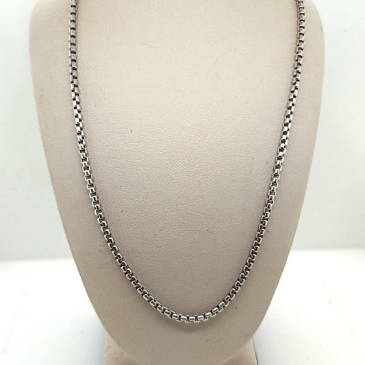 BOX LINK CHAIN WHITE GOLD 6.4G