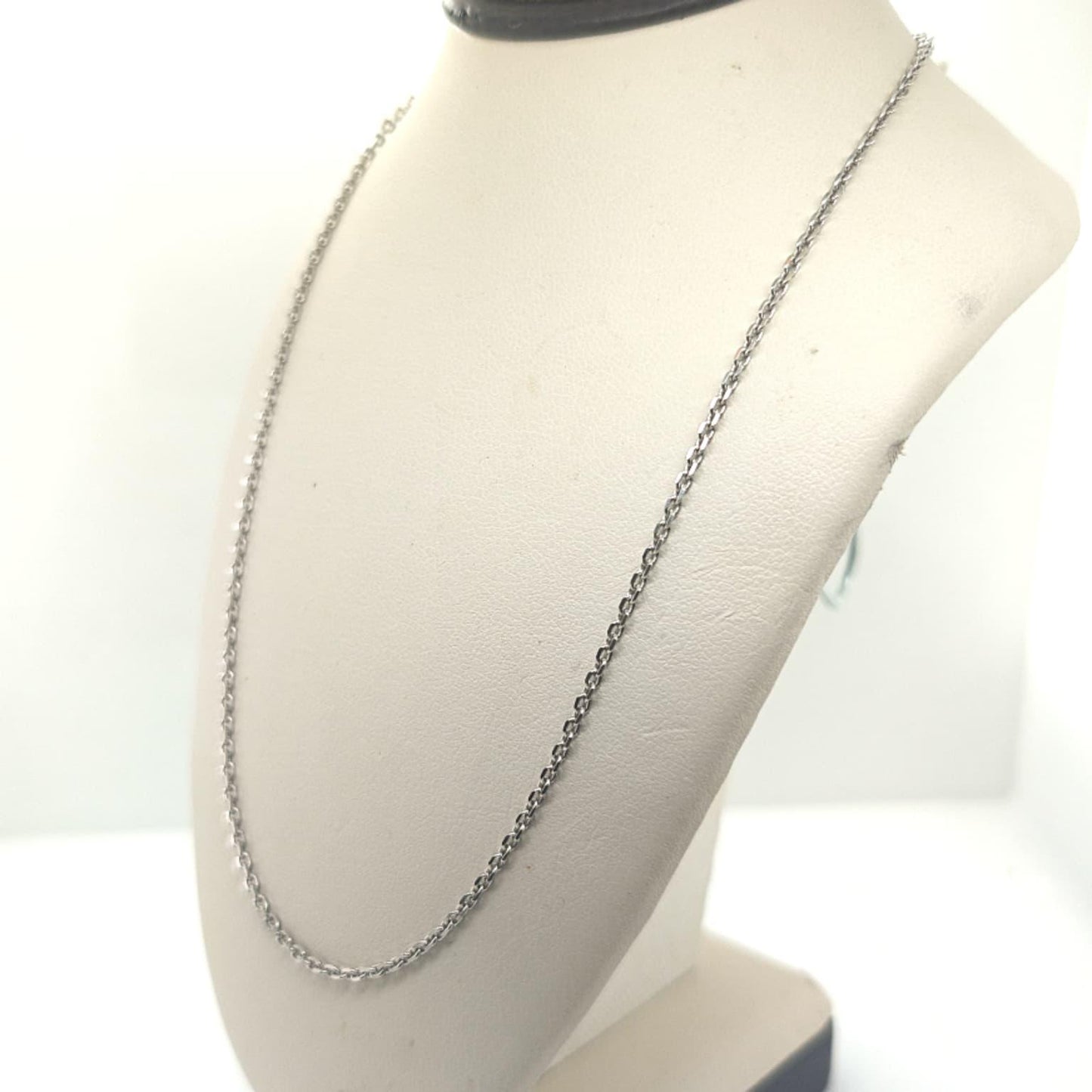 WHITE GOLD 18" CABLE CHAIN NECKLACE 4.1G