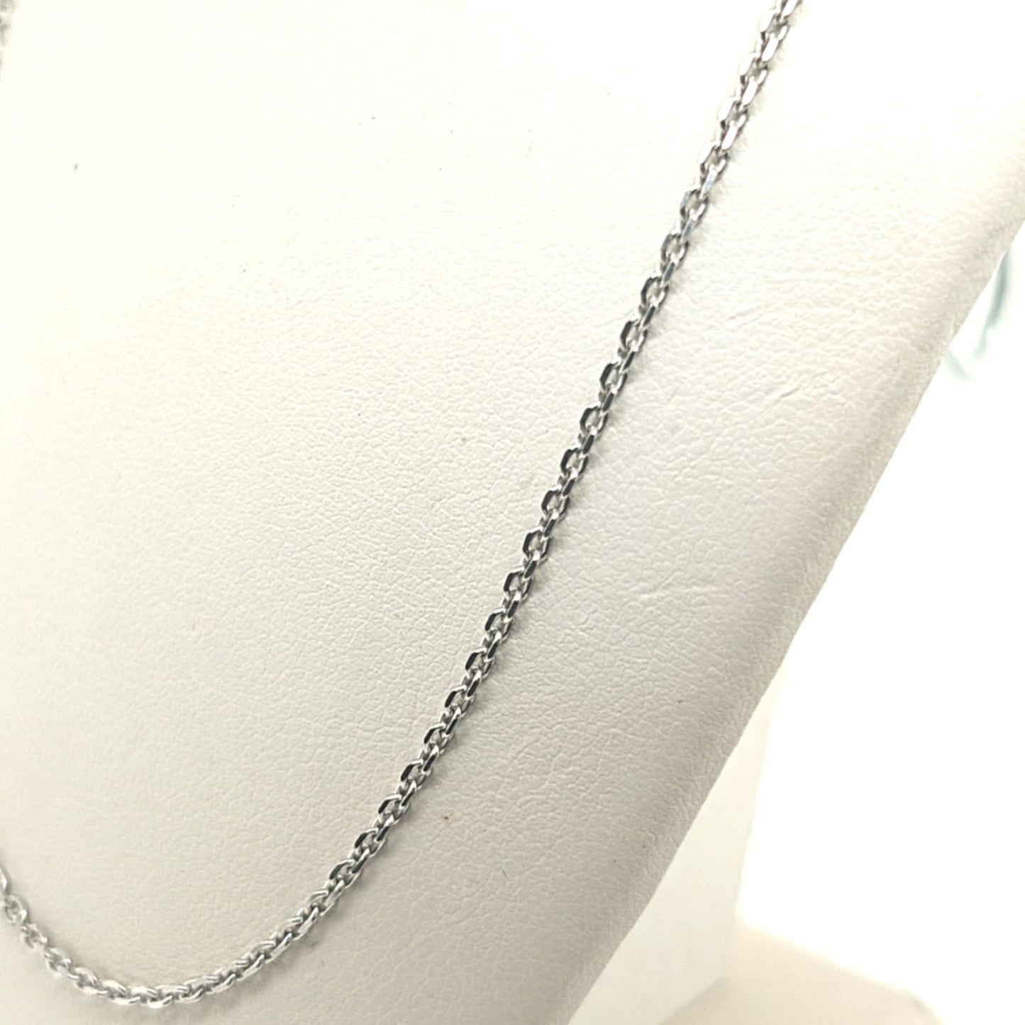 WHITE GOLD 18" CABLE CHAIN NECKLACE 4.1G