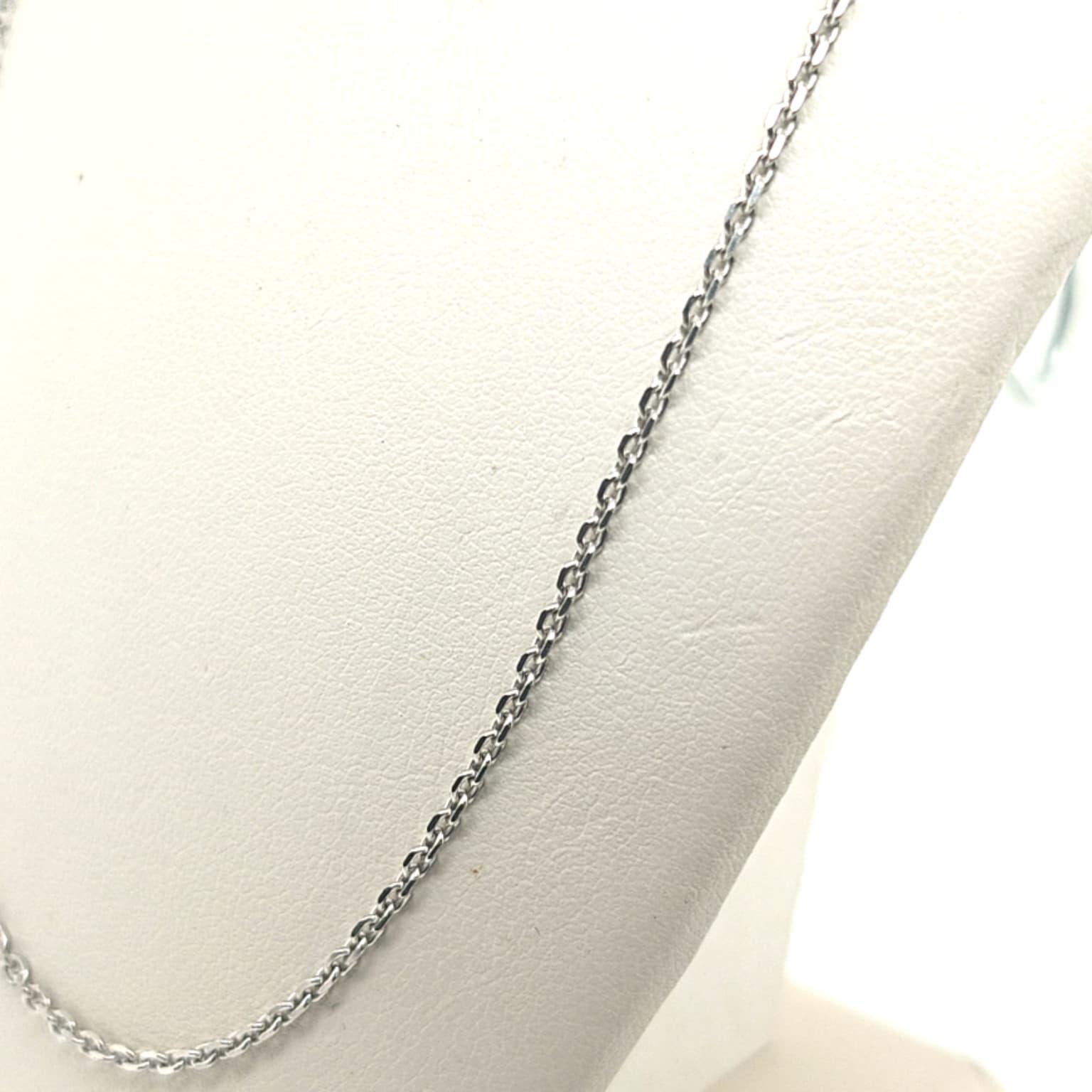 WHITE GOLD 18" CABLE CHAIN NECKLACE 4.1G