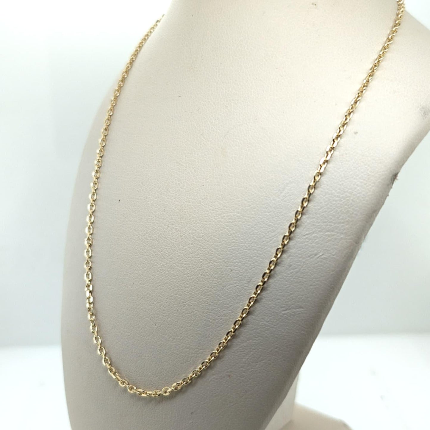 YELLOW GOLD CABLE CHAIN NECKLACE 18"