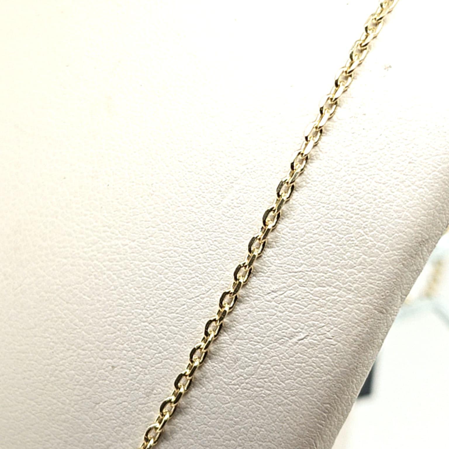 YELLOW GOLD CABLE CHAIN NECKLACE 18"