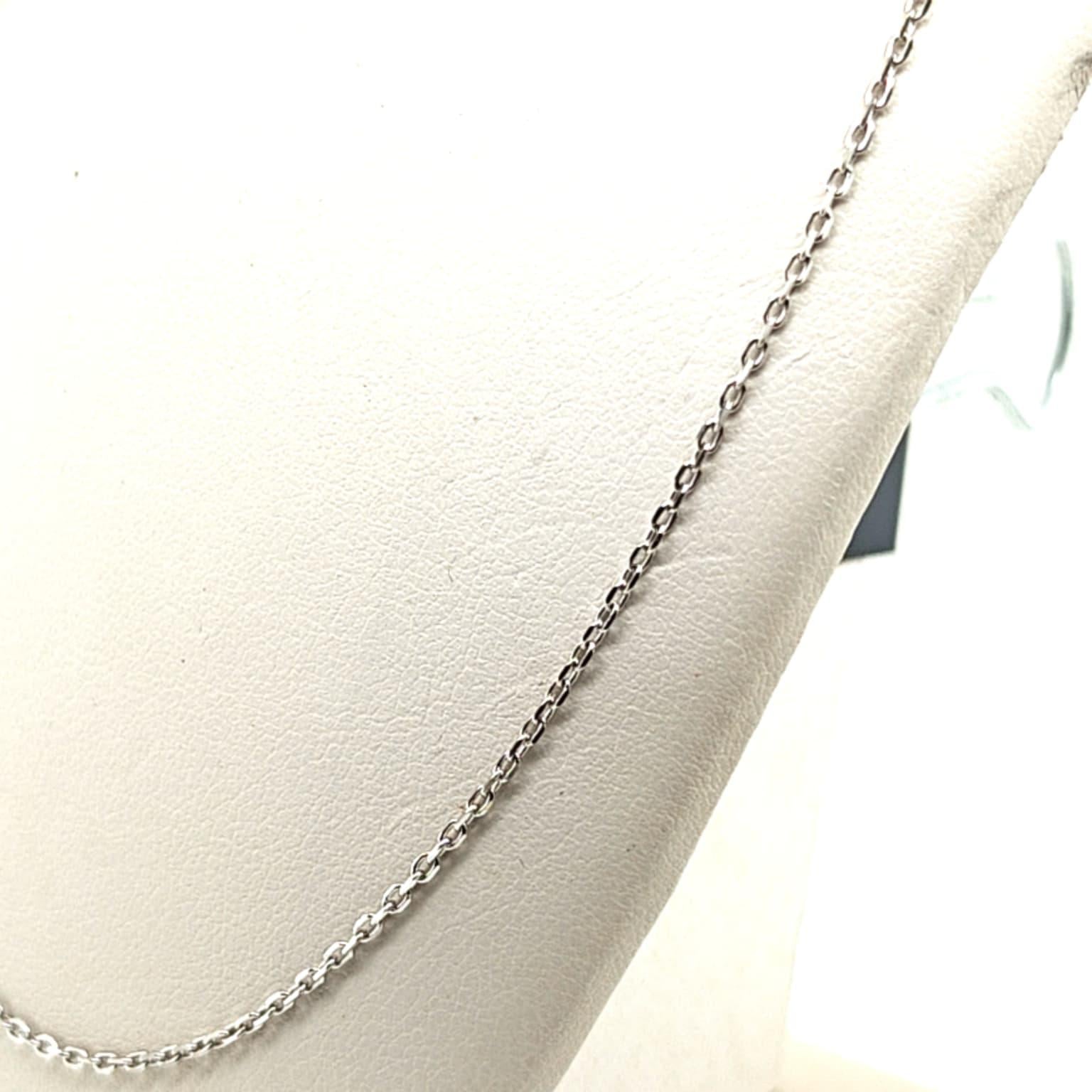 WHITE GOLD CABLE CHAIN NECKLACE 18"