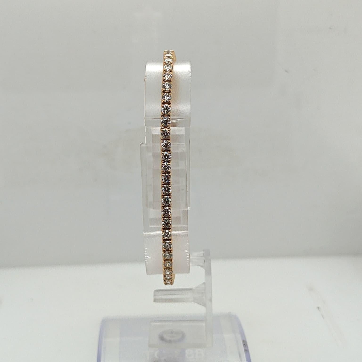 DIAMOND TENNIS BRACELET 4.63CTW YELLOW GOLD
