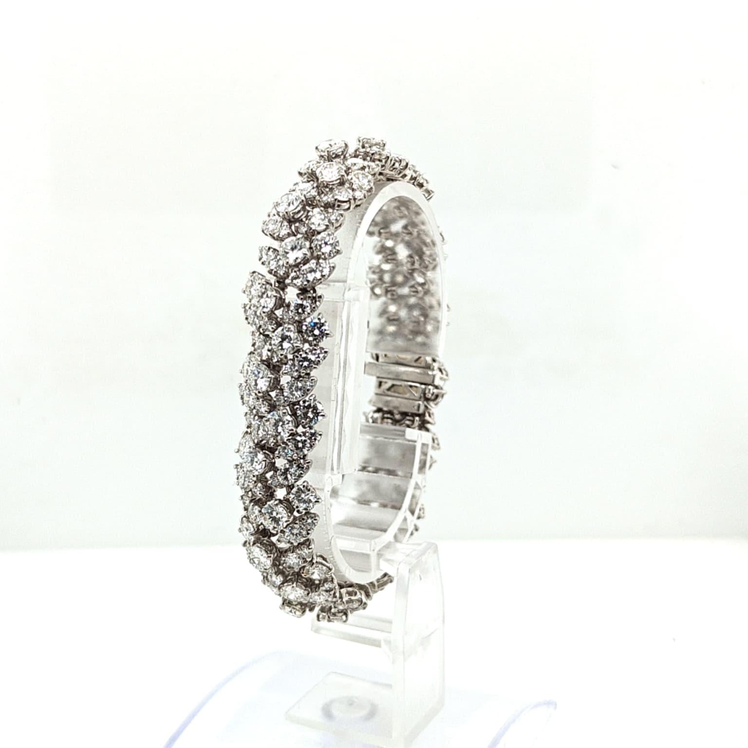 DIAMOND ESTATE BRACELET 22.8CTW HANDMADE PLATINUM