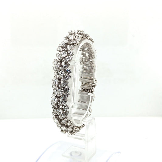 DIAMOND ESTATE BRACELET 22.8CTW HANDMADE PLATINUM