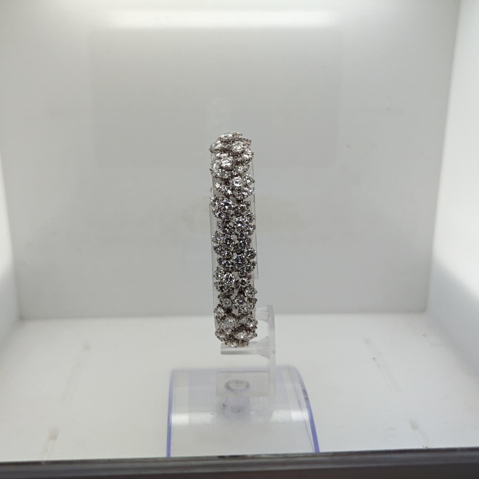 DIAMOND ESTATE BRACELET 22.8CTW HANDMADE PLATINUM