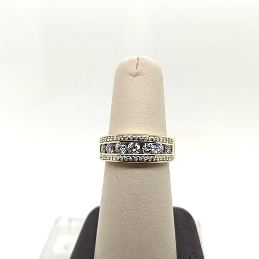 DIAMOND BAND RING 1.10CTW YELLOW GOLD