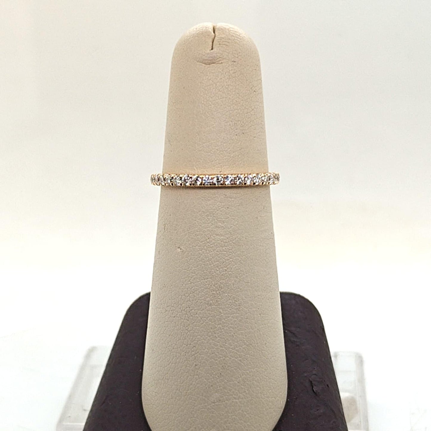 DIAMOND HALF ETERNITY BAND RING 0.35CTW YELLOW GOLD