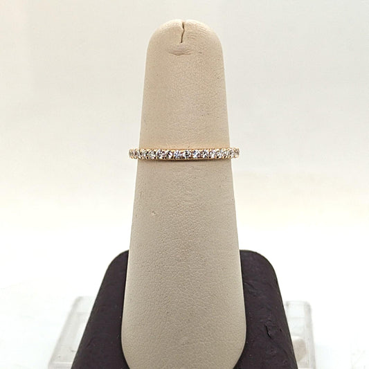 DIAMOND HALF ETERNITY BAND RING 0.35CTW YELLOW GOLD