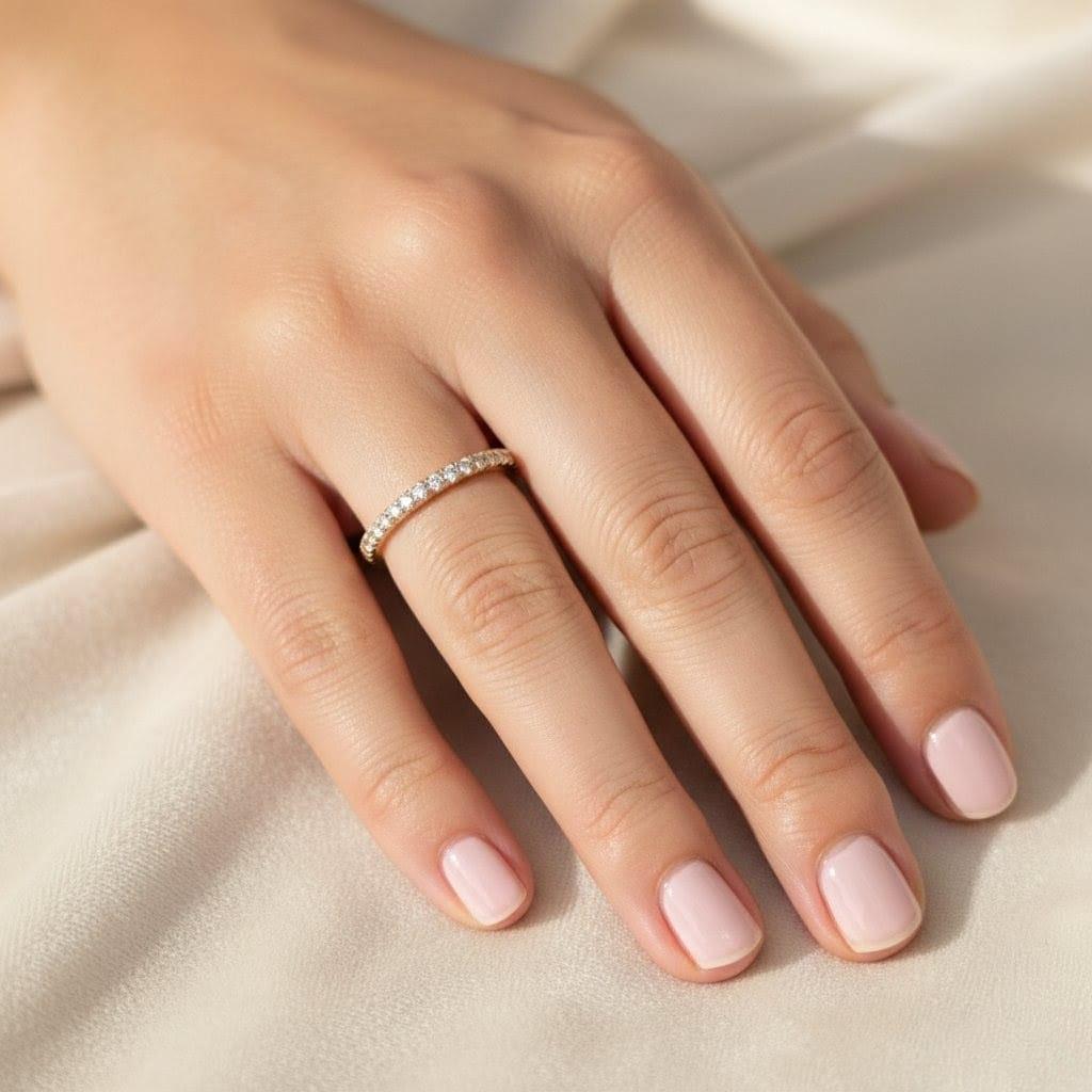 DIAMOND HALF ETERNITY BAND RING 0.35CTW YELLOW GOLD