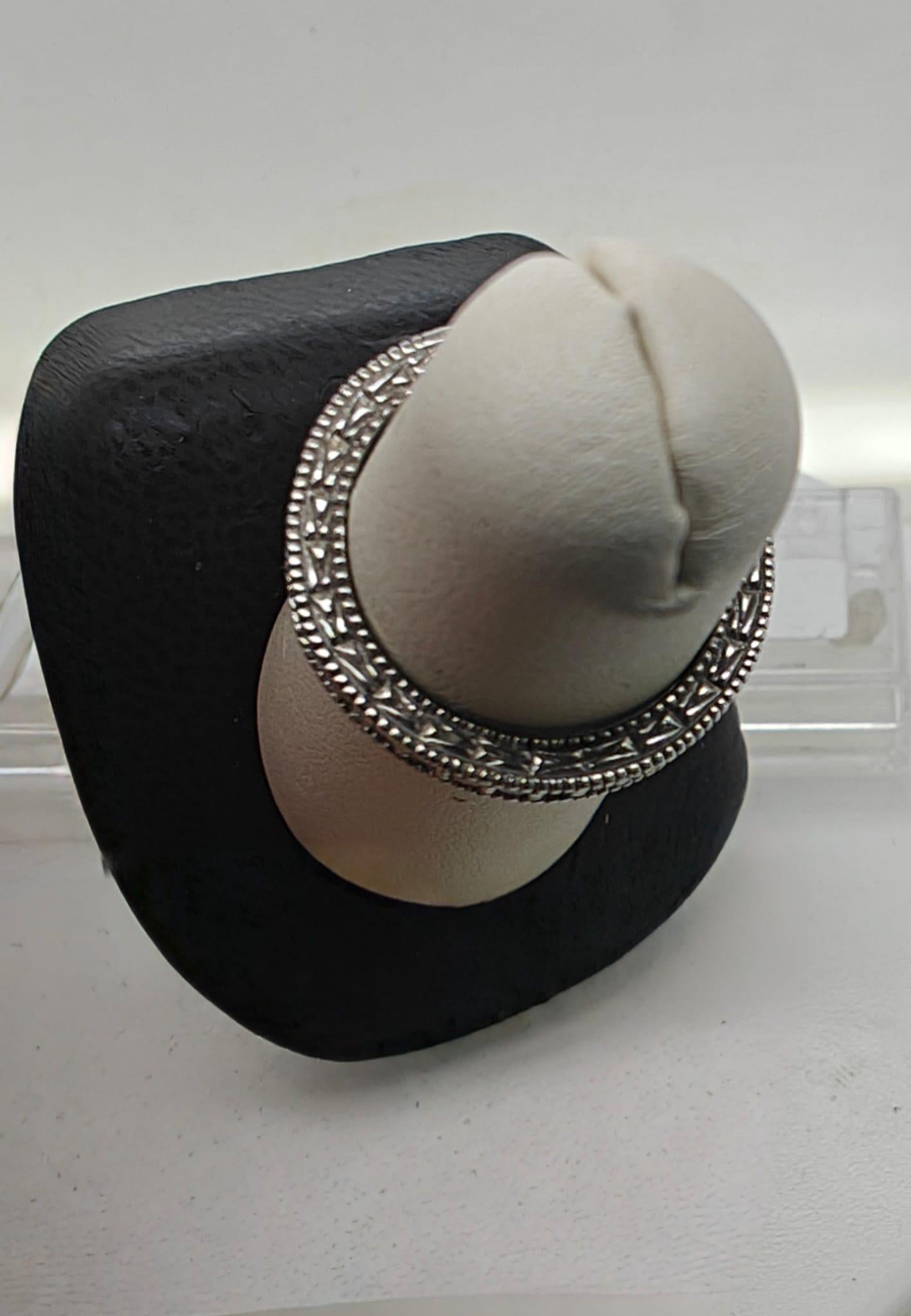 DIAMOND BAND RING PAVE SET 1.0CTW WHITE GOLD