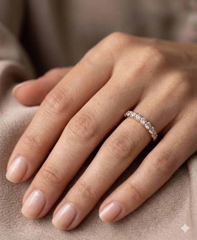 DIAMOND HALF ETERNITY BAND ROSE GOLD 0.40CTW